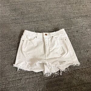 BKE White Jean Shorts